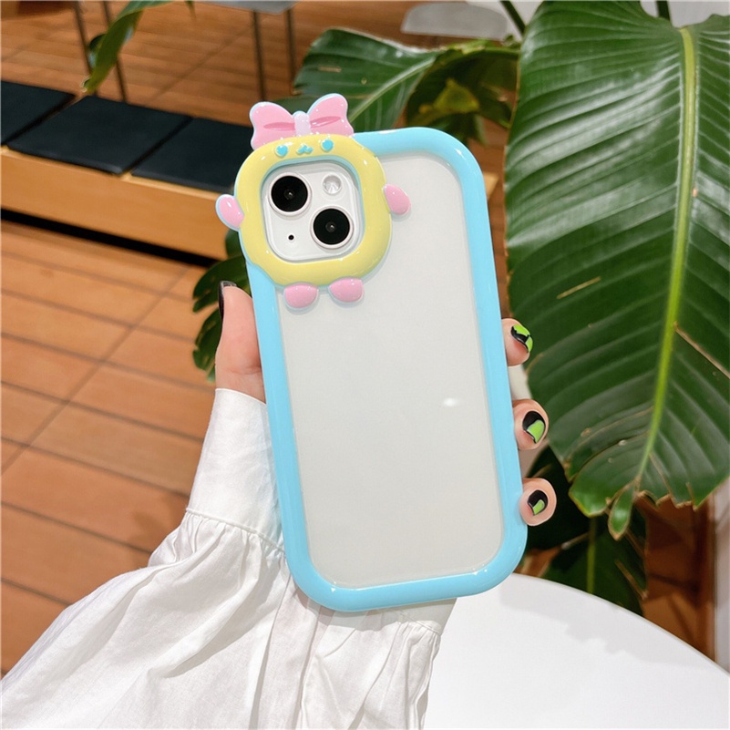 ins Candy Color Soft Case TPU Motif Monster Kecil 3D Warna Permen Untuk Compatible for iPhone 14 13 12 11 Pro Max X Xr Xs Max 3D Little Monster Phone Case Clear Handphone Case Hp Murah Hard Case Shockproof Soft TPU Back Casing Cover