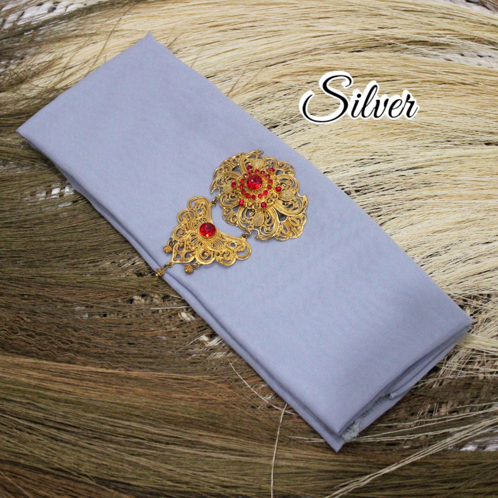 Selendang Sifon Hycon | Selendang Bali | Senteng-Silver