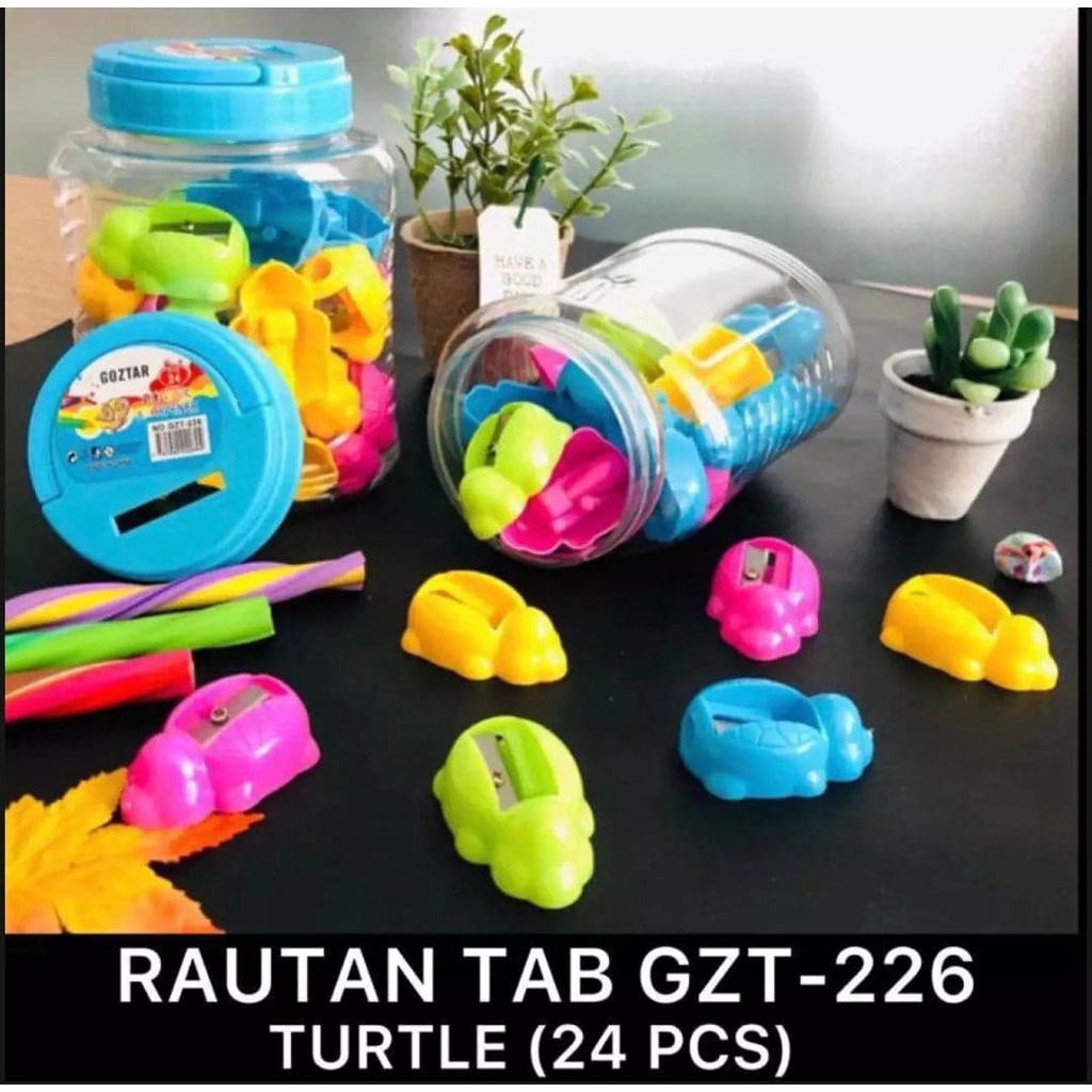 GROSIR RAUTAN PENSIL ISI 24 PCS PER TOPLES BENTUK KURA KURA LUCU