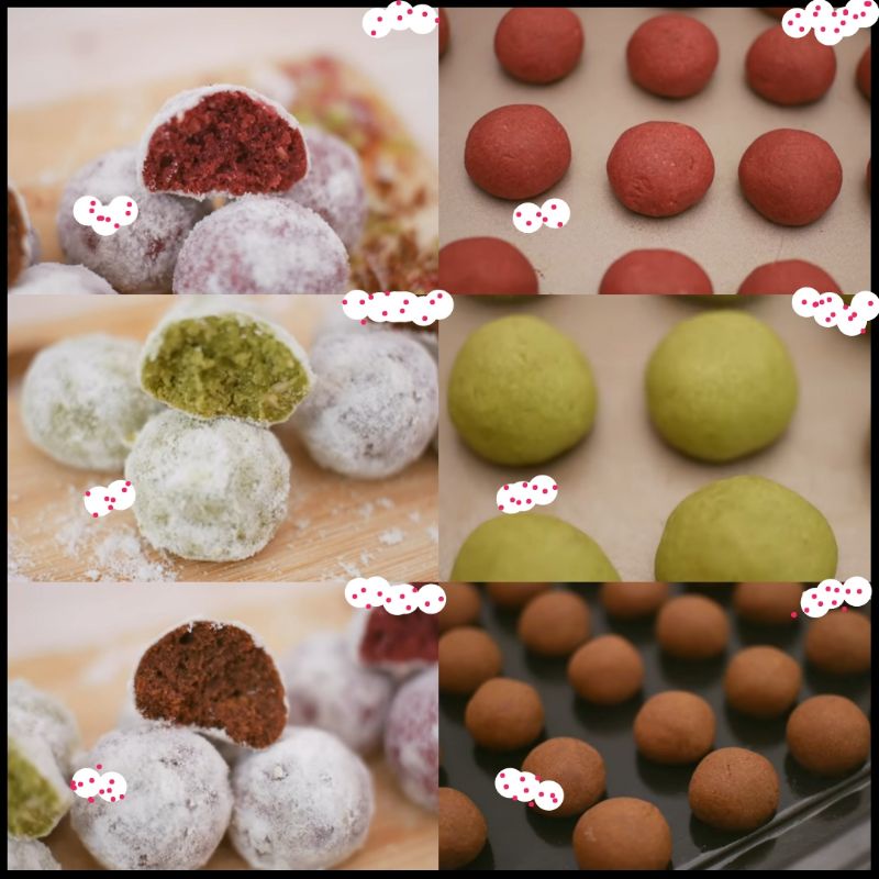 COOKIES PUTRI SALJU KEJU 3 RASA (MATCHA, RED VELVET & CHOCOLATE) in JAR 600ml