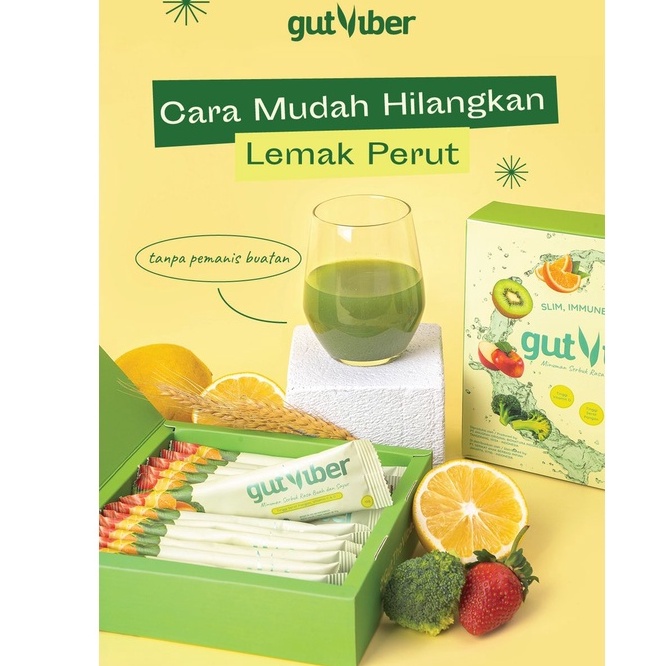 GUTVIBER|FIBER DRINK|DETOX DIET|DETOX RASA SAYUR DAN BUAH-1 BOX