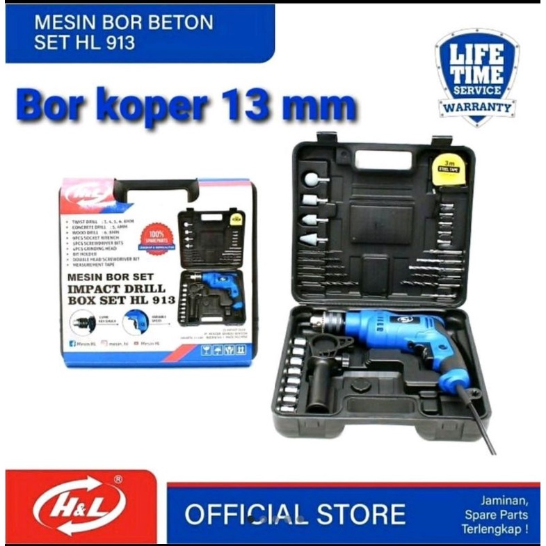 bor set h&amp;l koper HL 913 13m/ bor listrik h&amp;l set HL 913