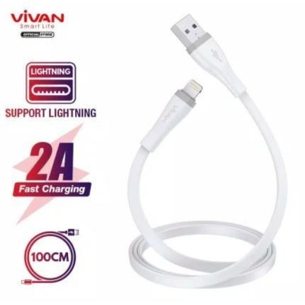 kabel Data Iphone Lightning 2.4A Original VIVAN SL100s