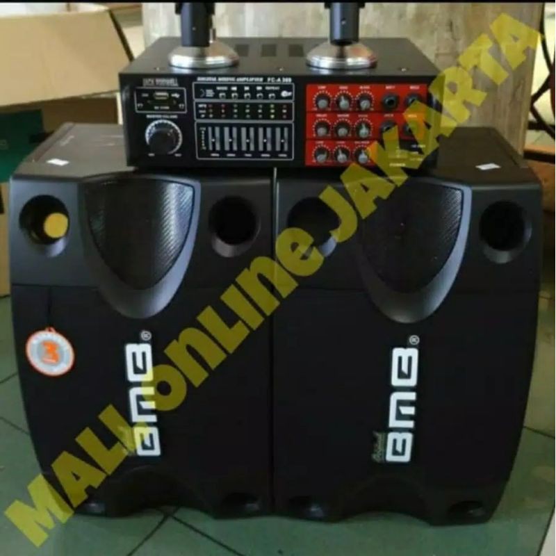 Paket sound system bluetooth bmb 8 inch Original karaoke mic