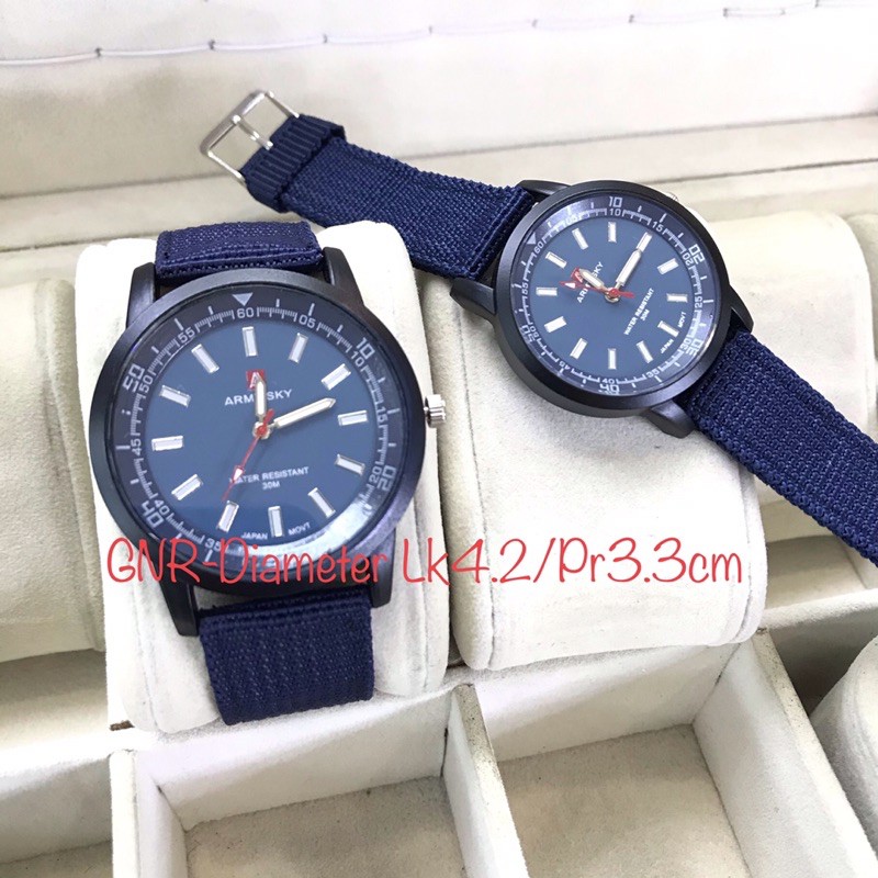 JAM TANGAN COUPLE BAHAN KANVAS/KAIN KEREN