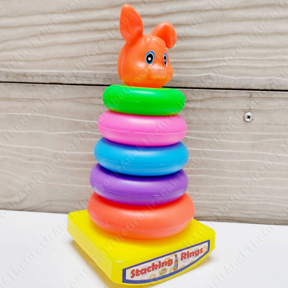 DONAT SUSUN KELINCI 5 RING MAINAN EDUKASI PUZZLE SUSUN RAINBOW