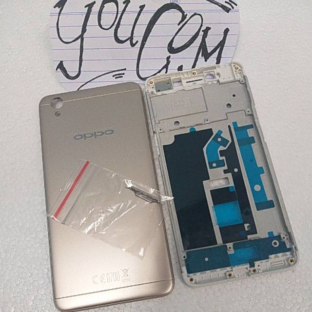 Housing Casing Kesing Backdoor Fullset Oppo A37 Full Back Door Cover Plus Bazel Frame Lcd Tulang Ori
