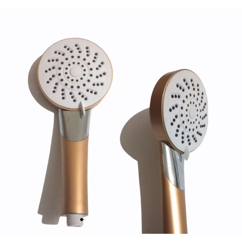 Hand Shower Genggam Abs Gold High Quality Tanpa Selang Tekanan Kencang 5 Mode Semburan 1/2&quot; Promo