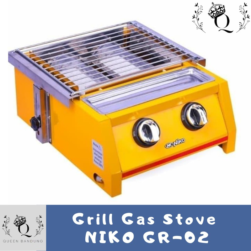 Niko Grill Gas Stove GR 02 - Alat Pemanggang BBQ 2 Tungku