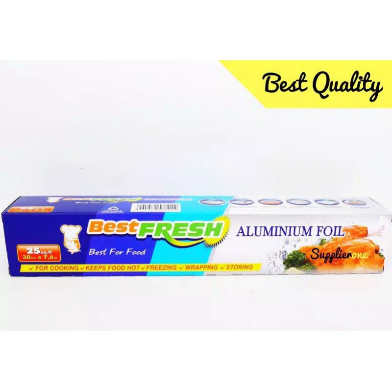 ALUMINIUM FOIL BEST FRESH FOR FOOD 30cmx7..6 m