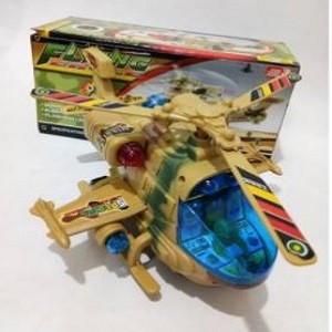 mainan anak helicopter ada lampu dan music flying eagle