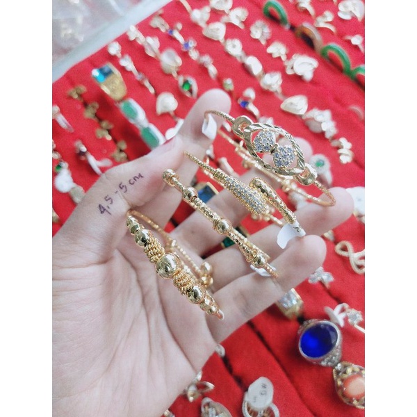 Gelang Anak SD-Remaja 4cm-4,5cm Osrot Lapis Emas 18karat SEPUH KUAT