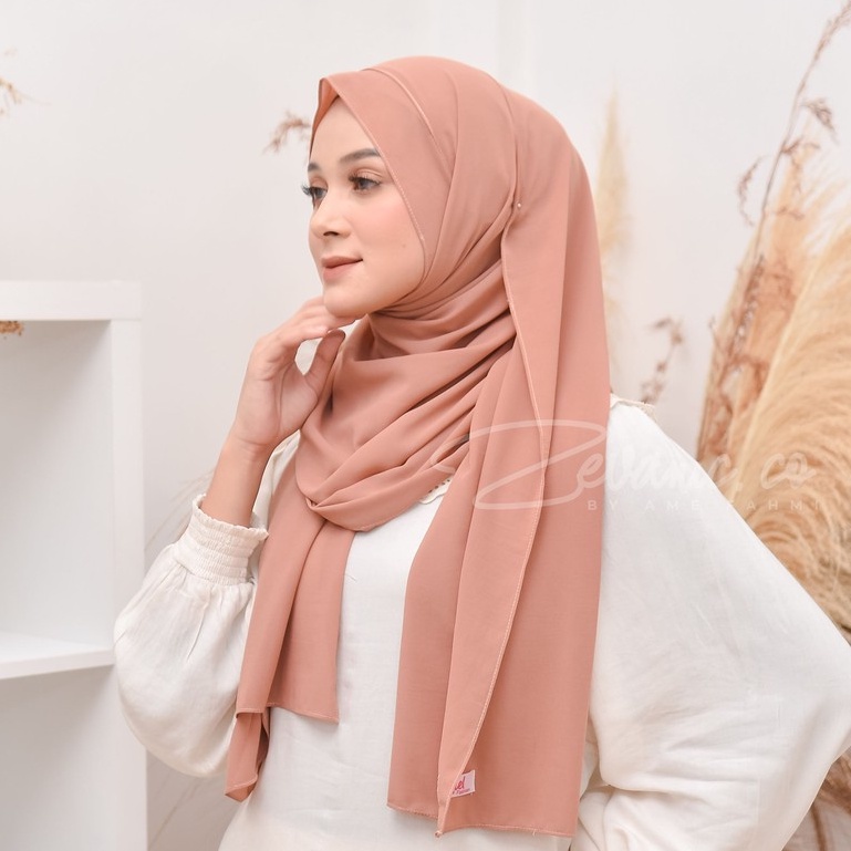 Promo Puncak 6.6 Big Sale | Balqis Pashmina / Pashmina Double Layer Best Material Armany Super Jatuh Mudah Dibentuk Tidak Licin Ukuran Panjang 200 cm By Zevanic.co-3