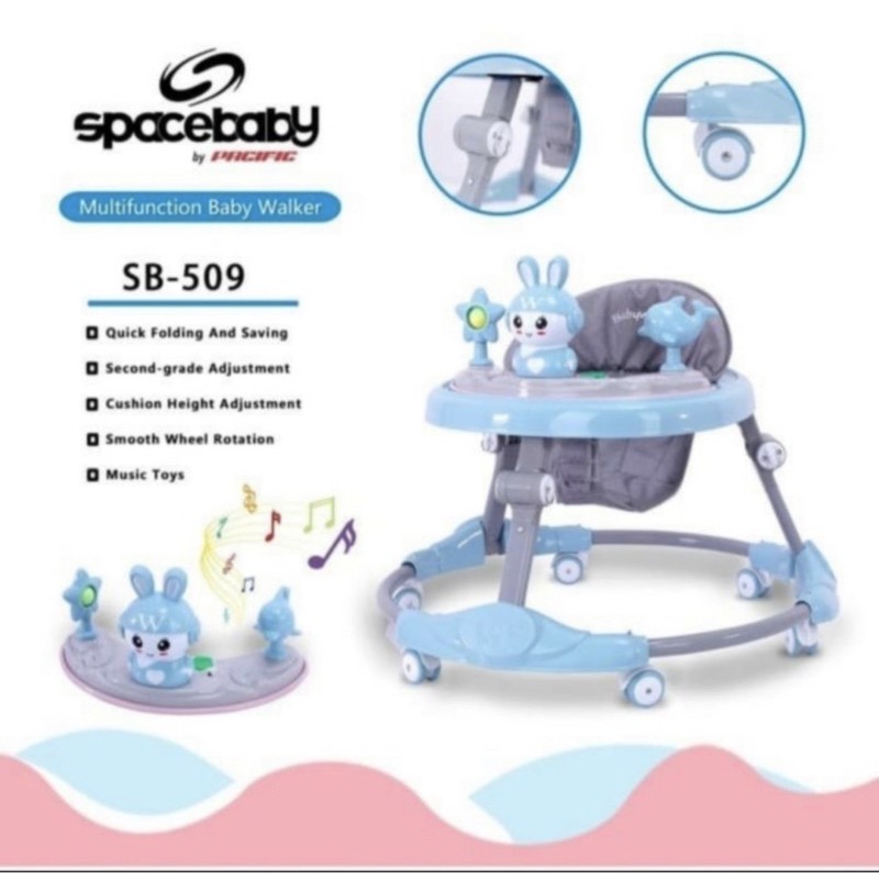 Alat Belajar Jalan Anak Bayi SB 509 Baby Walker Spacebaby SB509 Rabbit Kelinci SB505 SB506 SB507 SB511 SB513 Babywalker Space Baby SB 505 SB 506 SB 507 SB 511 SB 513