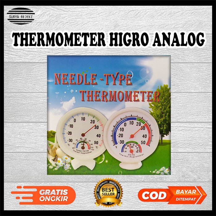 termometer higrometer analog mesin tetas telur full otomatis / mesin tetas telur otomatis