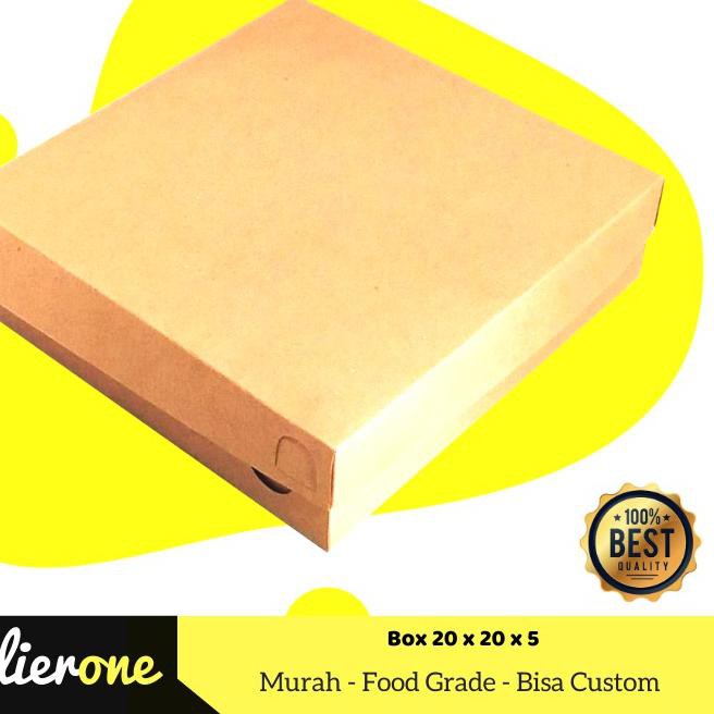 

MurahBanget!!! Dus Pizza / Dus Brownies / Dus Donat / Dus Bolu / Dus Bomboloni ukuran 20x20x5,5 Lam