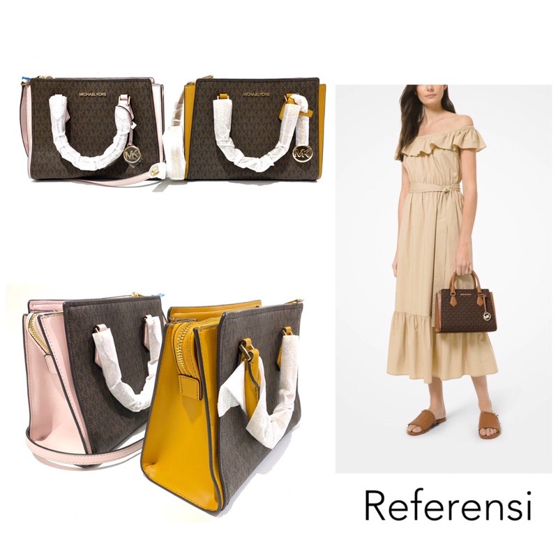 MK Hope Medium Messenger - Marigold & Pink