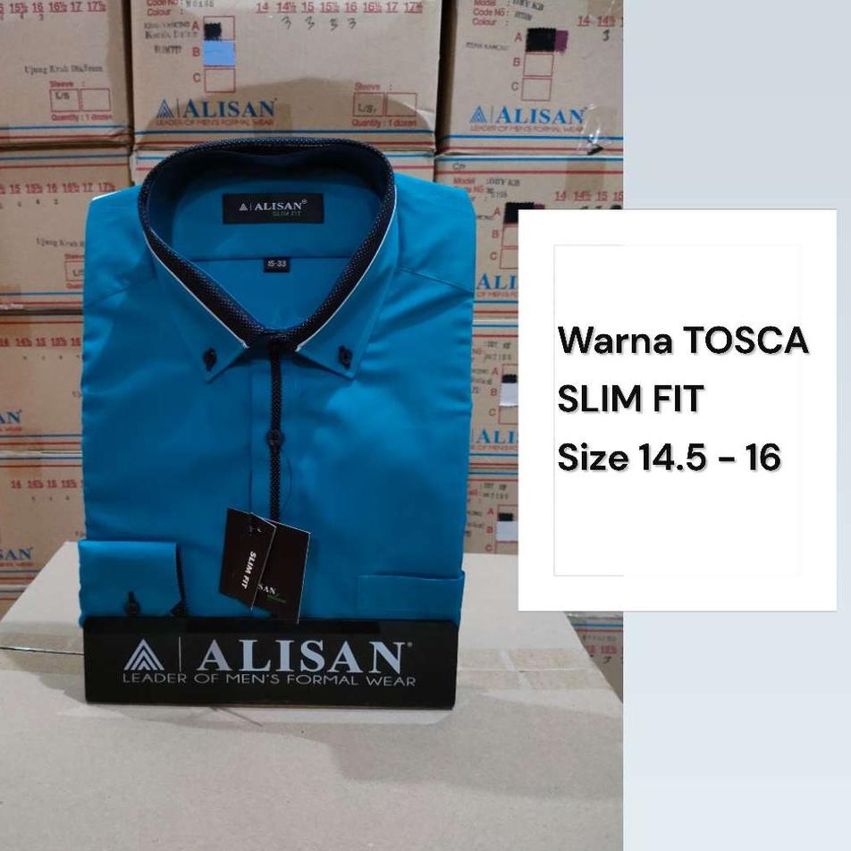 Alisan Kemeja Pria Lengan Panjang Motif Garis ORIGINAL "MGW.29My22н"