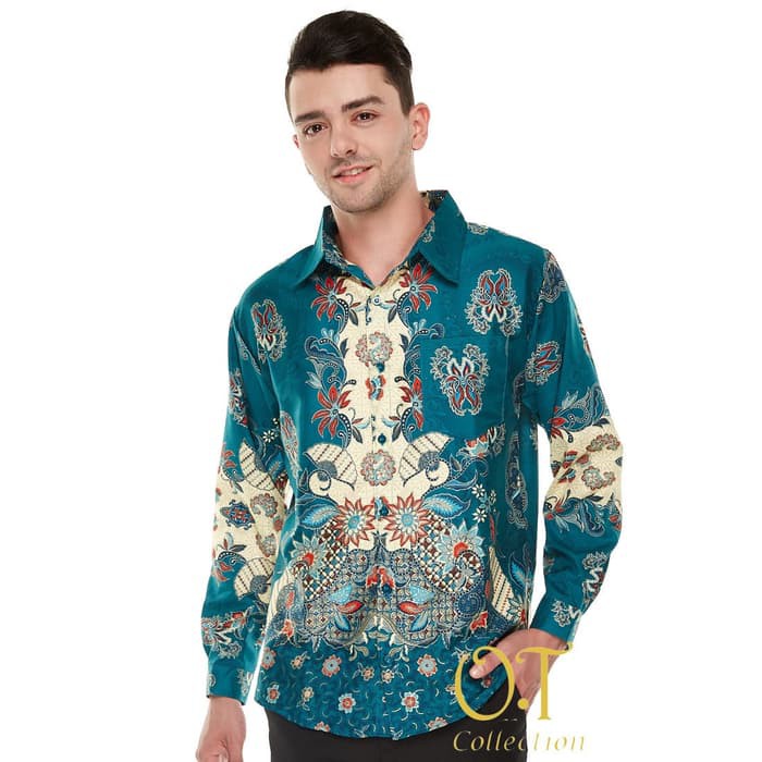 HJB. [batik pandawa tosca OT] kemeja pria batik velvet coklat