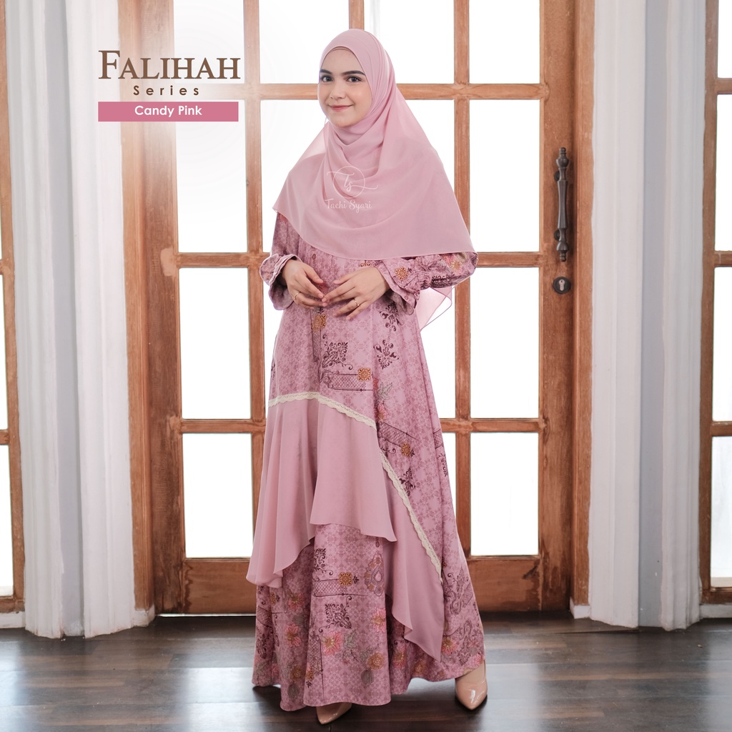 Falihah Series Gamis Set Pashmina ( Gamis &amp; Pashmina ) By Tachi Syari