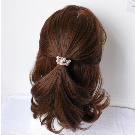 Ikat Rambut Mutiara Fashion Korea / Kuciran Rambut Korea / Ikat Rambut Karet Elastis