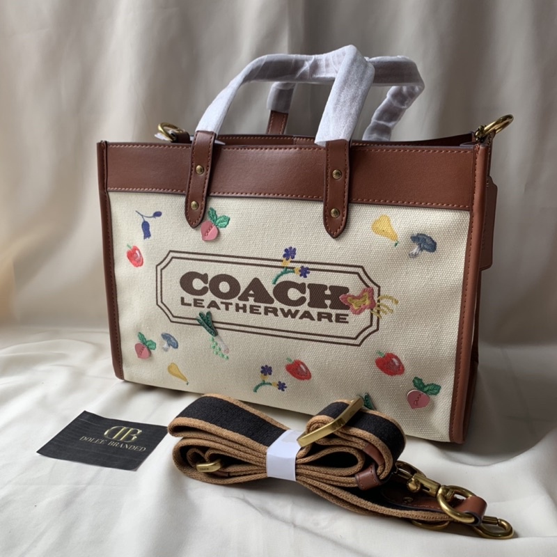 Coach Field Tote 30 With Garden Embroidery Coach Badge (C2773)