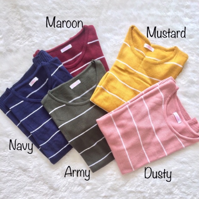 Baju wanita bershka strippy / ori blaster bershka / kaos belang wanita / baju strip garis