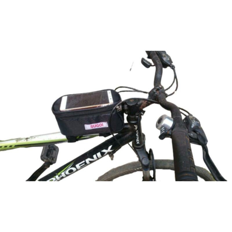 Tas Frame Sepeda Sugoi Muat HP 6,3 inchi Tas HP sepeda Tas Pouch HP sepeda