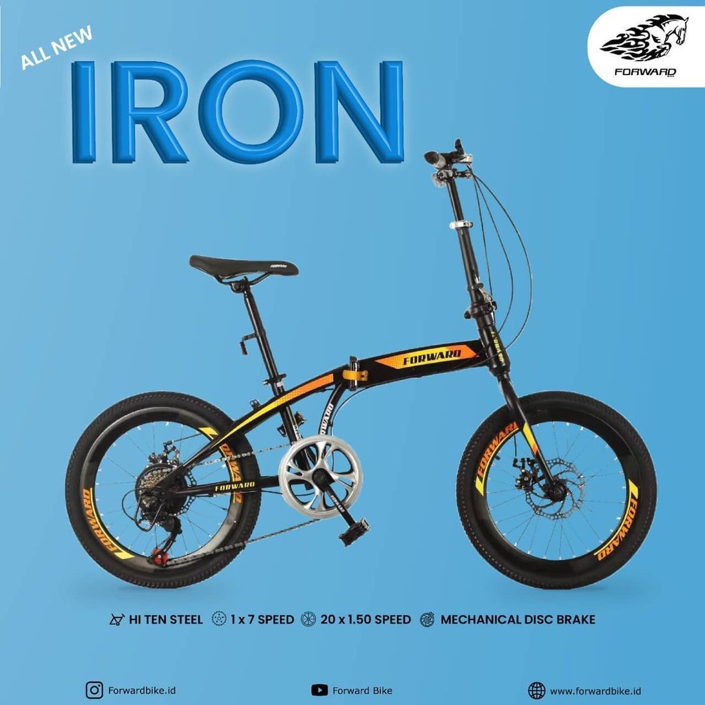 Sepeda Lipat 20 inch Rem Cakram 7 Speed Forward Murah-1