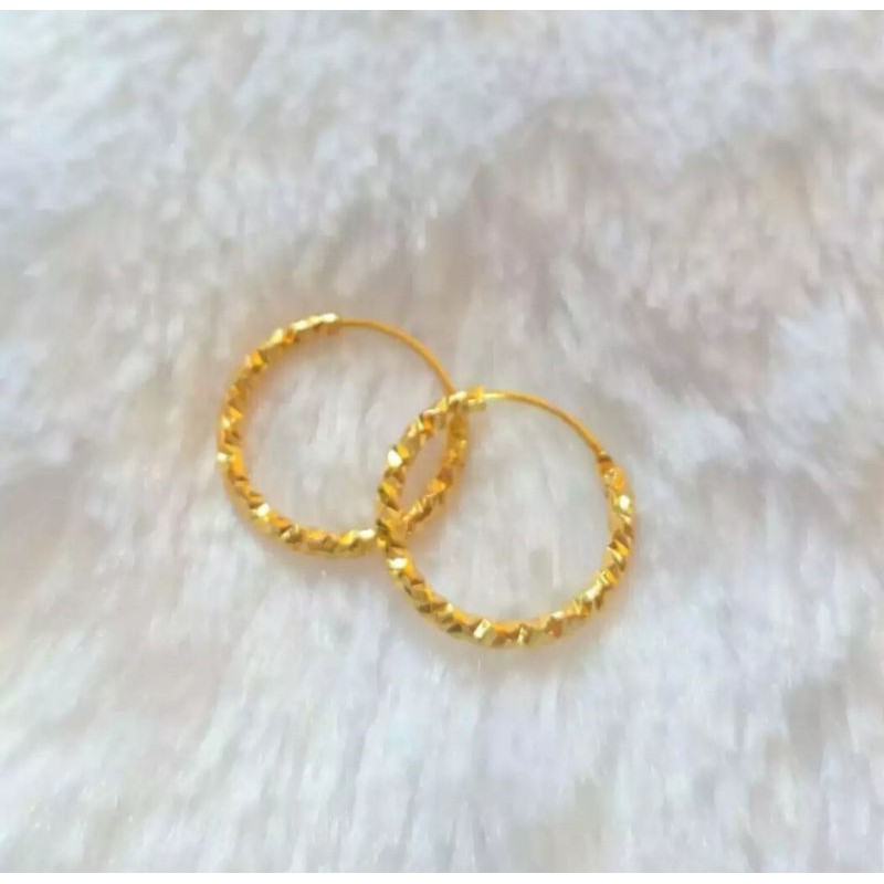 anting ring dewasa lapis emas mahal