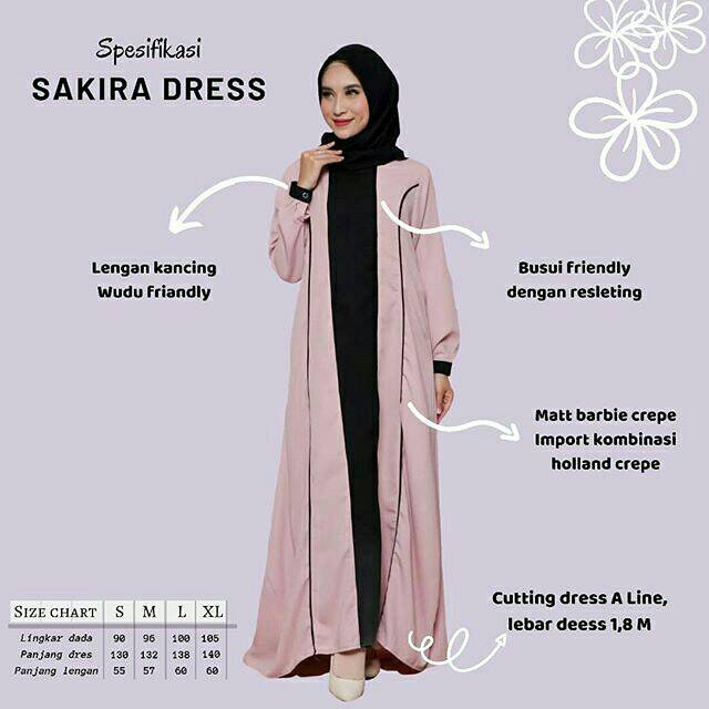 Sakira Dress / Dress Abaya / Dress Daily