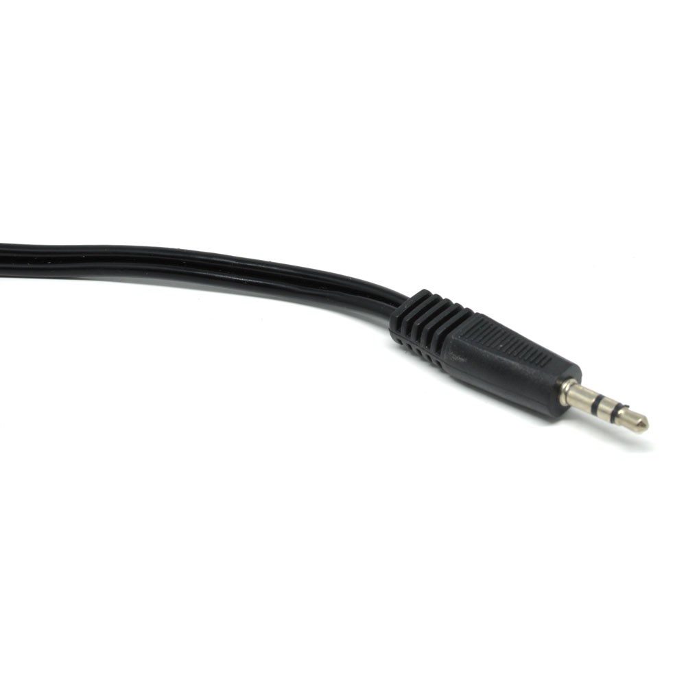 Overfly Splitter Audio Cable 3.5mm Male to Dual 3.5mm Female Adapter HiFi 24cm - AV111 - Black