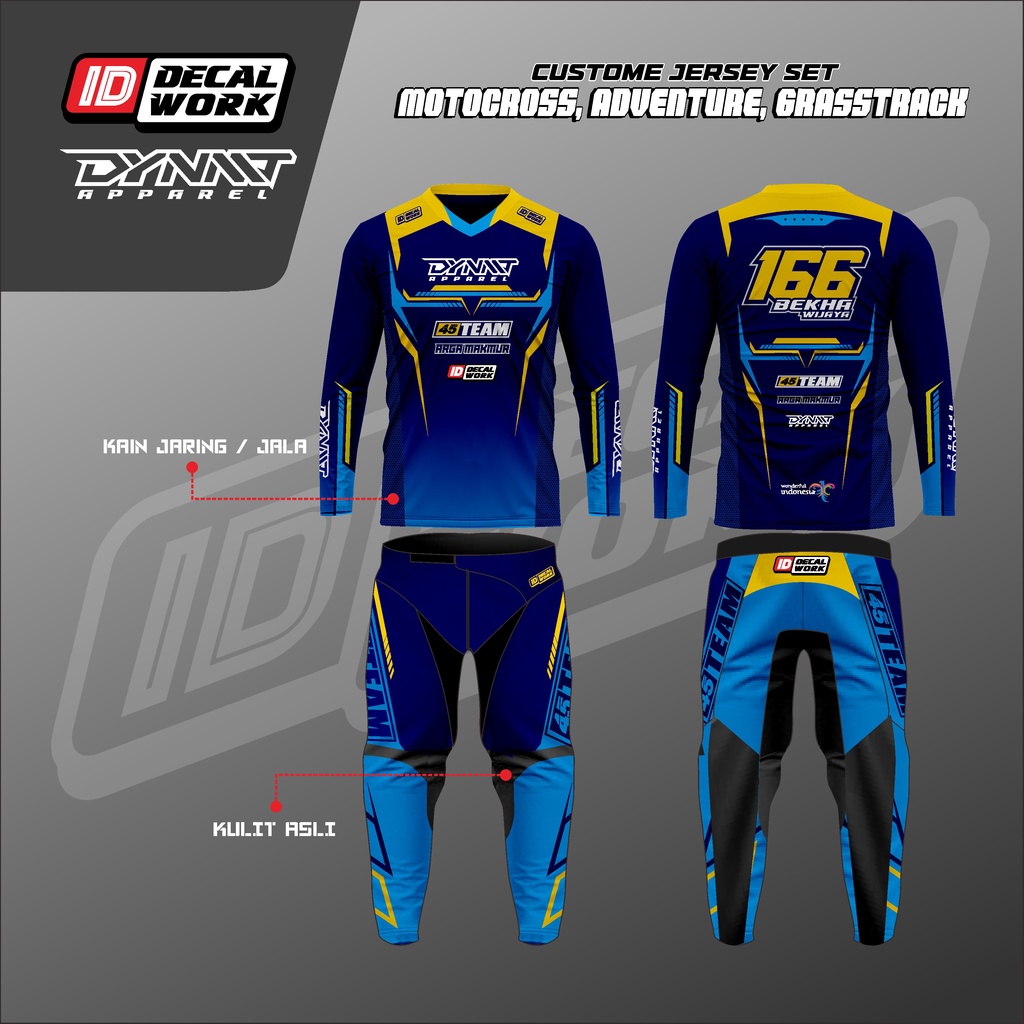 jersey set motocross, jersey celana balap motocross premium, jersey grasstrack enduro