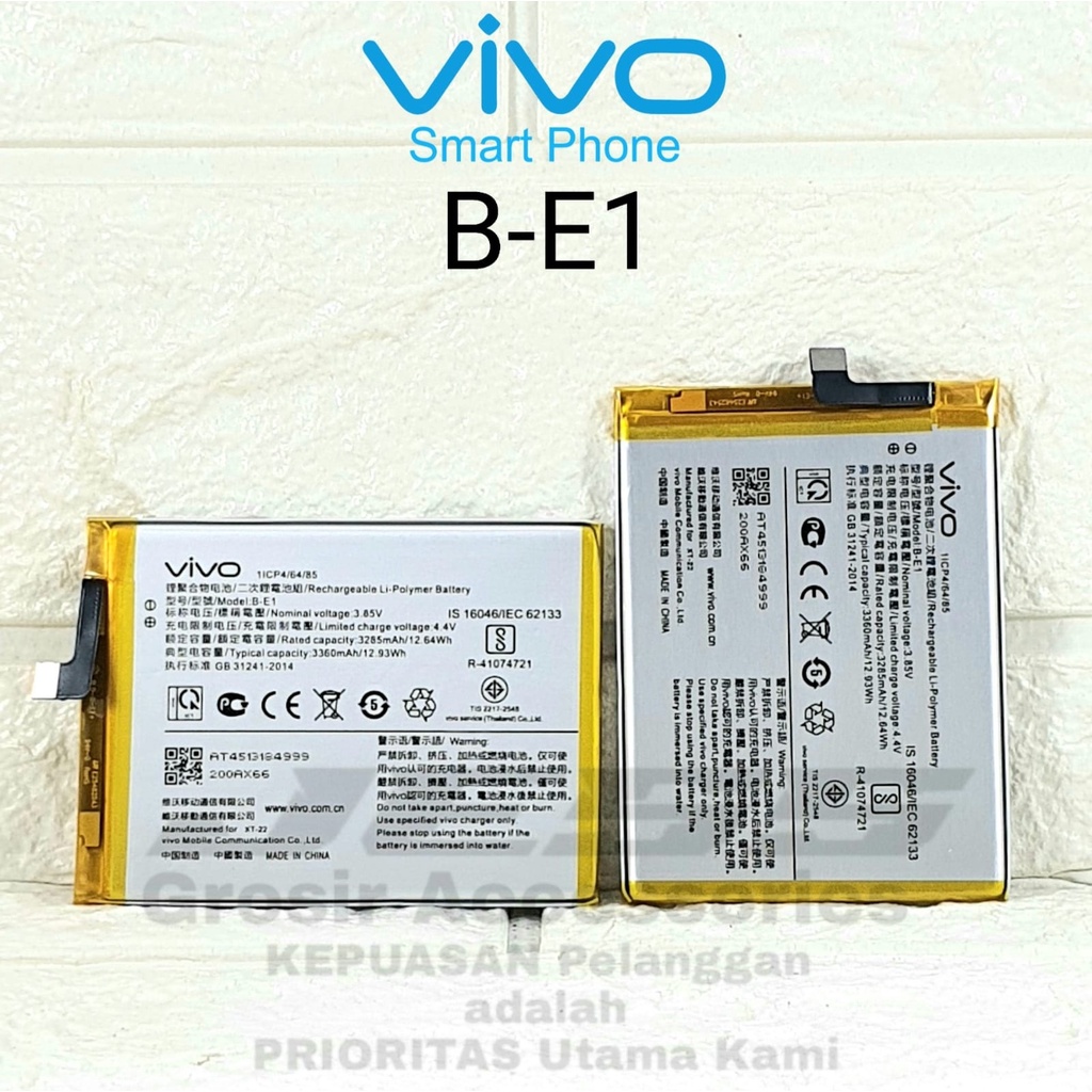 Baterai Original VIVO Kode Battery HP VIVO B-E1 BE1 For Type Batre Handphone Battery Vivo Y71 Vivo Y71i VIVO Y71 i Vivo 1724 Vivo 1801 Vivo 1801i