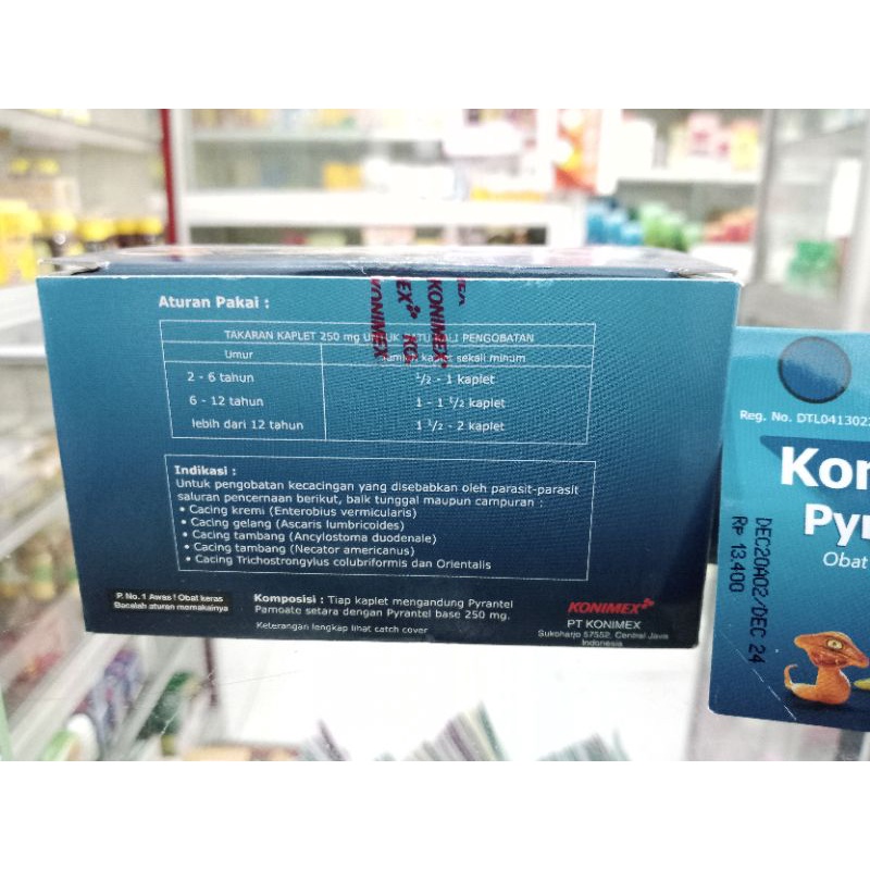 KONVERMEX 250 | Pyrantel Pamoate | Obat Cacing - ED 04/2027