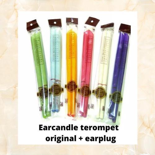 EAR CANDLE DENGAN EAR PLUG SATUAN WARNA COKLAT