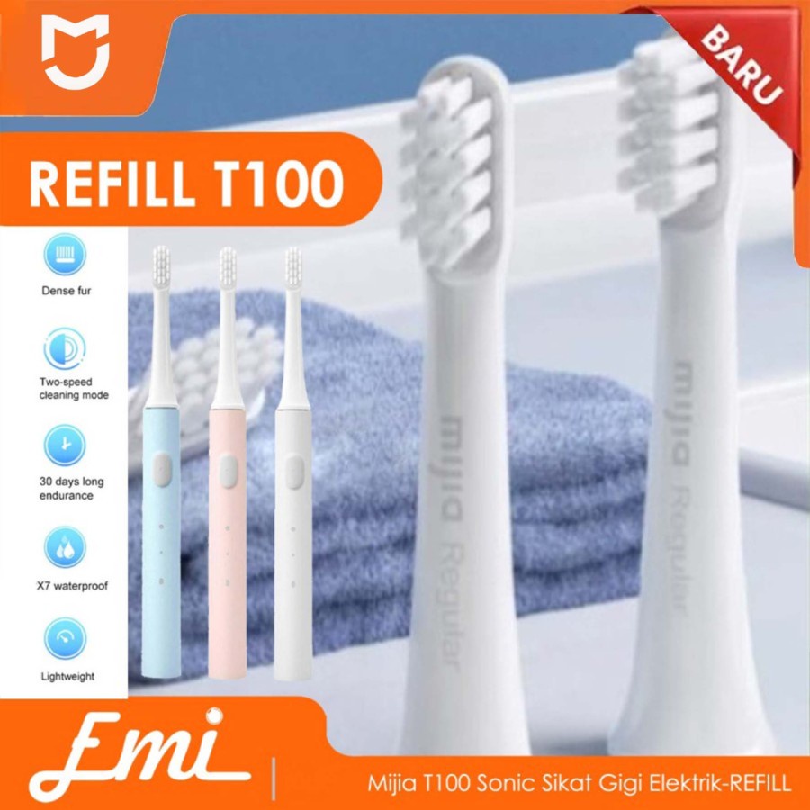 Refill Sikat Gigi Mijia Sonic Electric Toothbrush T100