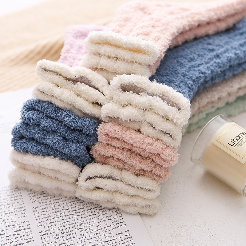 Kaos kaki wool wanita musim dingin winter import wol socks woman hangat korea candy tidur