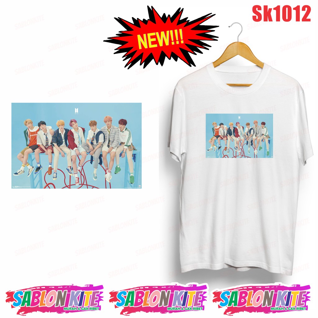 MURAH!!! KAOS  KPOP MEMBER SK1012 JK V JH JIN RM SG JM ADA 8 WARNA UNISEX COMBED 30S