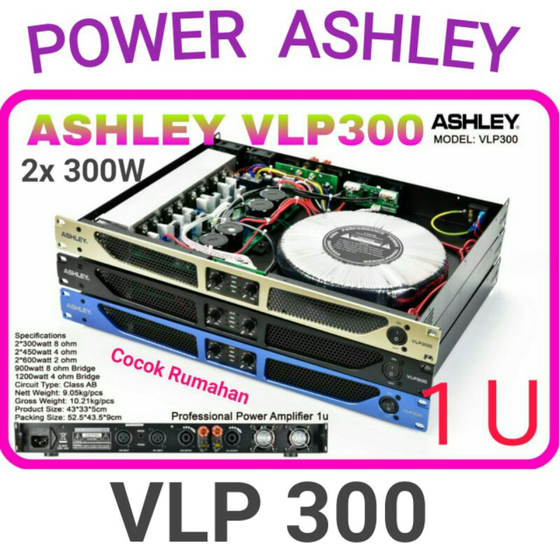 Power Ashley VLP300 Power Ampli Original/Power Tweter/Power Rumahan VLP 300