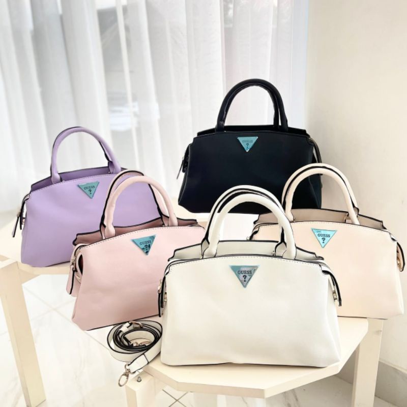 PROMO SALE Tas Guess selempang besar jinjing hitam pink ungu lilac beige ivory