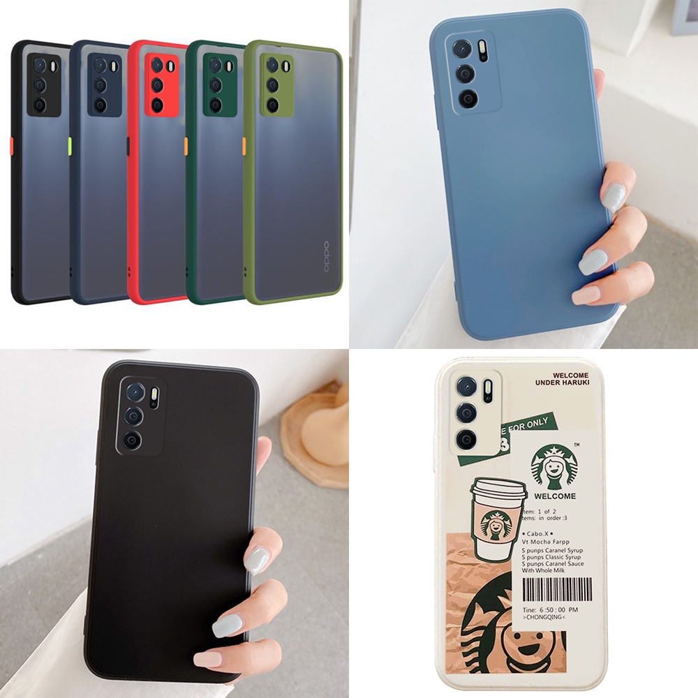 Case HP Oppo A16 Lens Cover Protect Exclusive Melindungi Camera Casing Softcase Terbaru Square Edge 