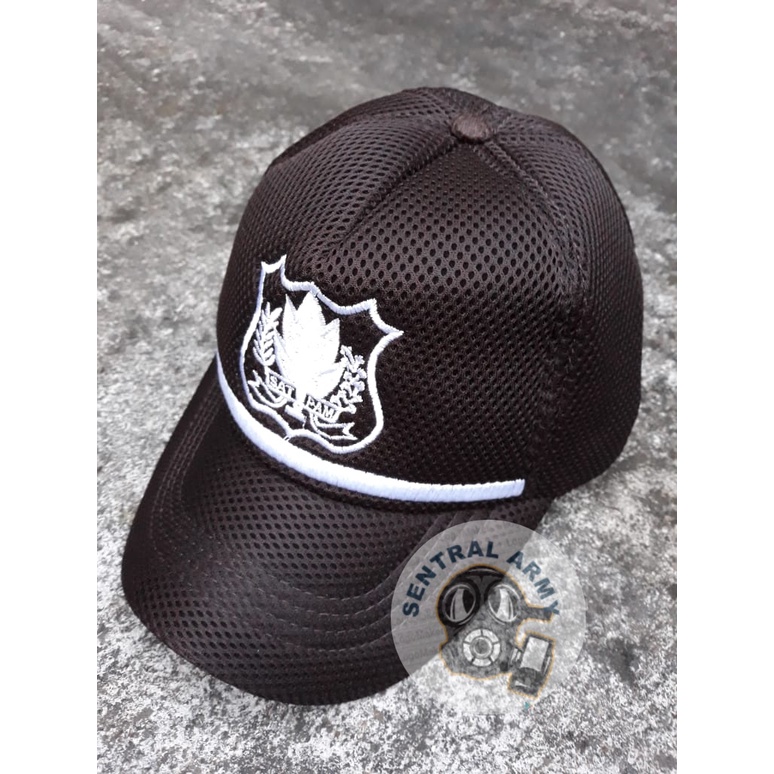 Topi Satpam Jaring Coklat - Topi Satpam Terbaru
