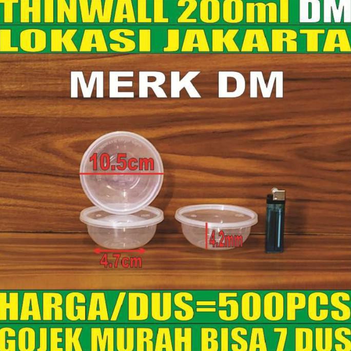 Thinwall DM 200ml Per Dus Mangkok Plastik Bulat Round Jakarta
