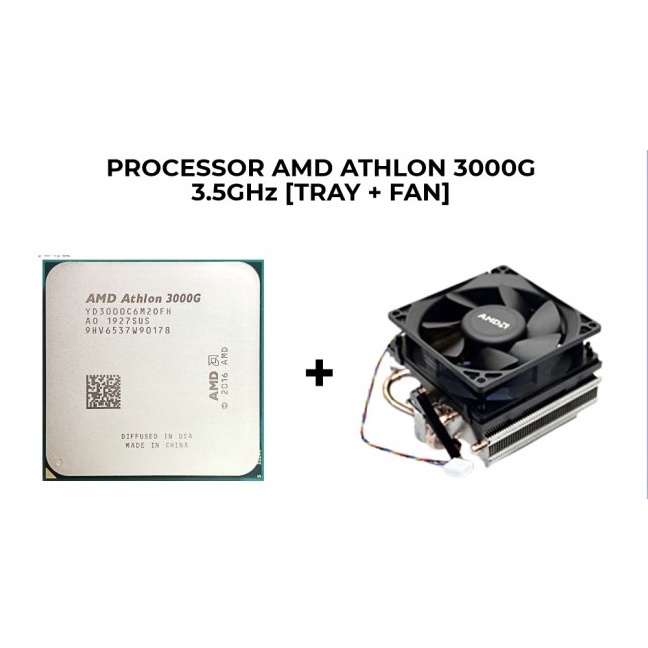 Prosesor AMD Athlon 3000G Tray + Fan Soket AM4