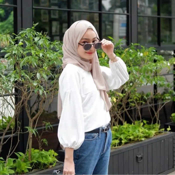 Baju atasan wanita lucy top blouse lengan panjang