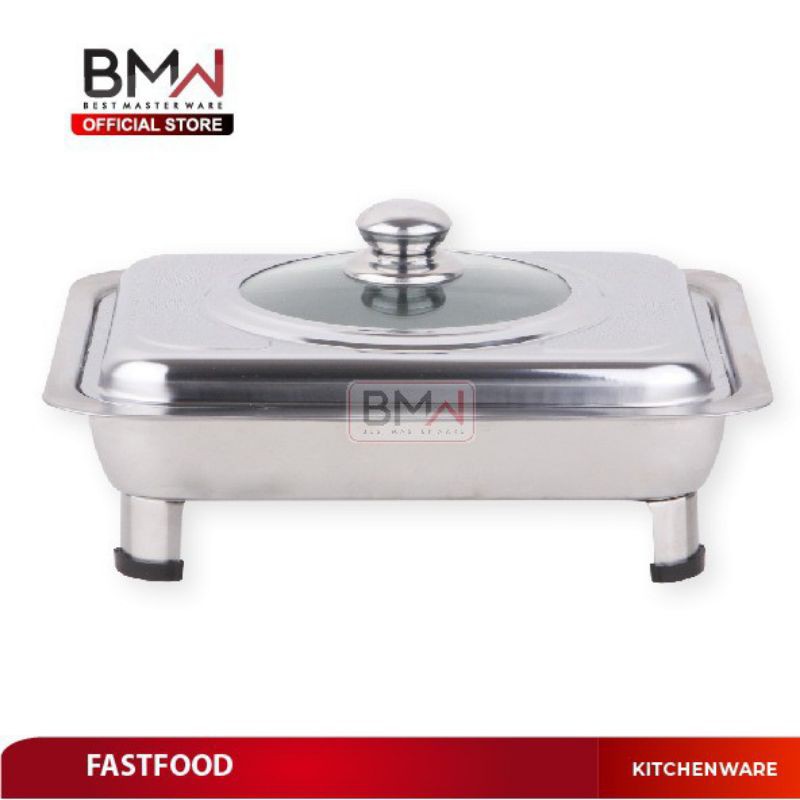 Tempat prasmanan tutup kaca / Fast food BMW