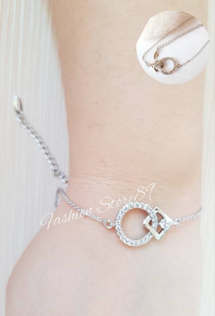 Gelang inport fashion terbaru bestseller limited Edition perhiasan lapis emas putih siap kirim