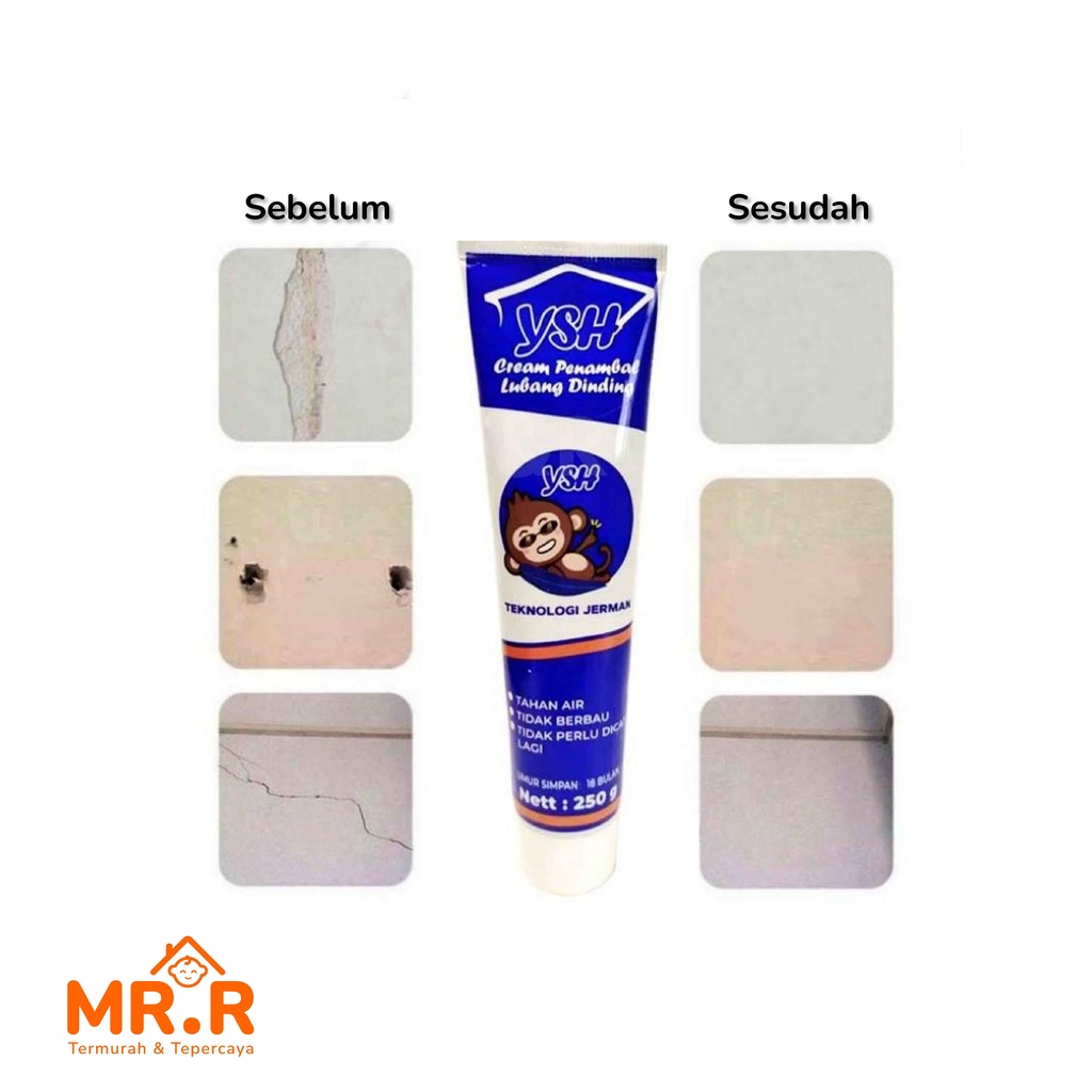 Dempul Tembok Krim Penambal Dinding Wall Repair Pasta Dempul Cream Penutup Dinding Waterproof 3 in 1