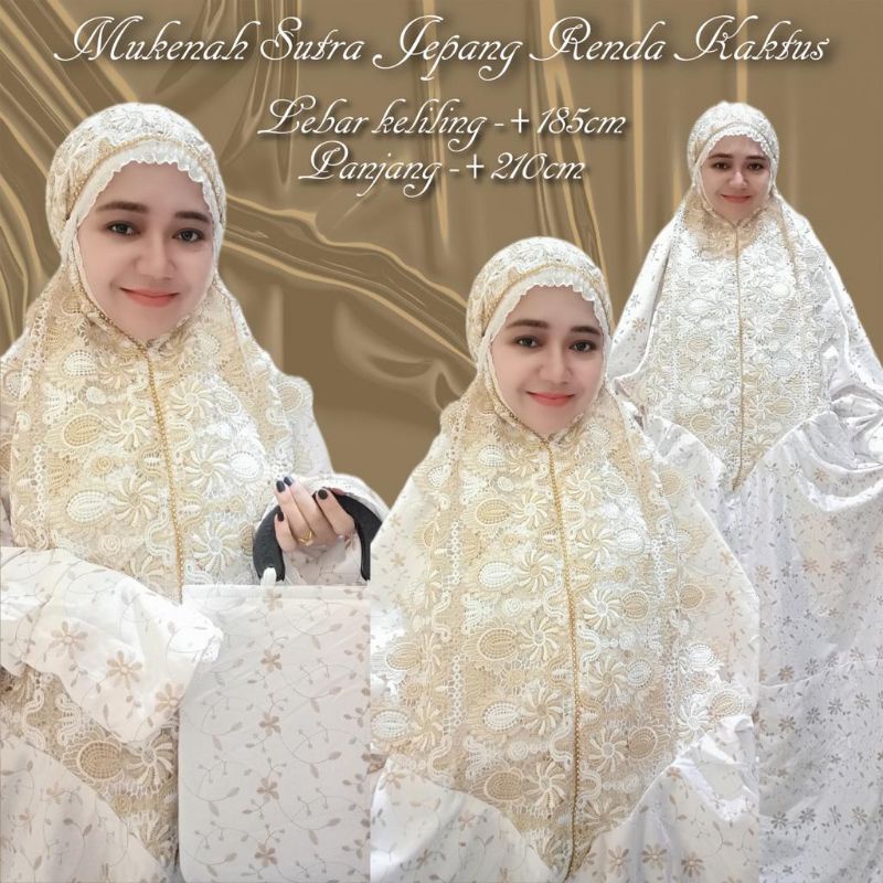 MUKENA SUTRA JEPANG TERUSAN MILO Karet kepala